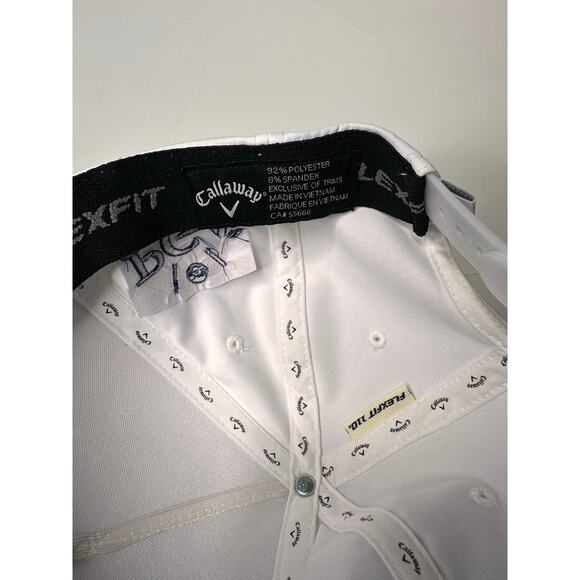 Callaway Men's Favorite Track Hat Golf White Camo PGA Flexfit 110 Adjustable - Picture 7 of 7
